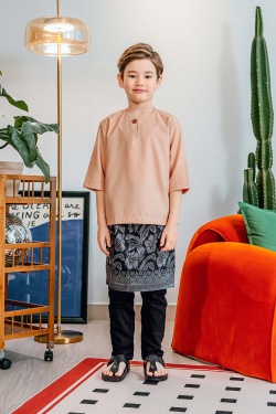 TUSCA KIDS | Alexander Kids Classic Kurta in Caramel Brown